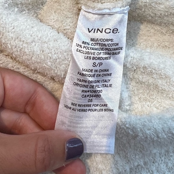 Vince Pebbled Cotton Crew Sweater - Picture 7 of 7